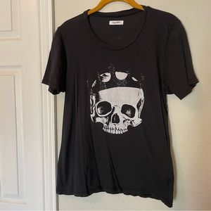 Lauren Moshi jeweled crown skeleton tee